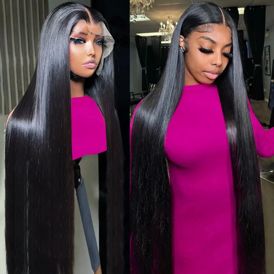 Straight Hair Wigs 13x4 HD Transparent Lace Frontal Wig Brazilian Human Hair For Black Women Smooth Wigs Pre Plucked Front Wigs